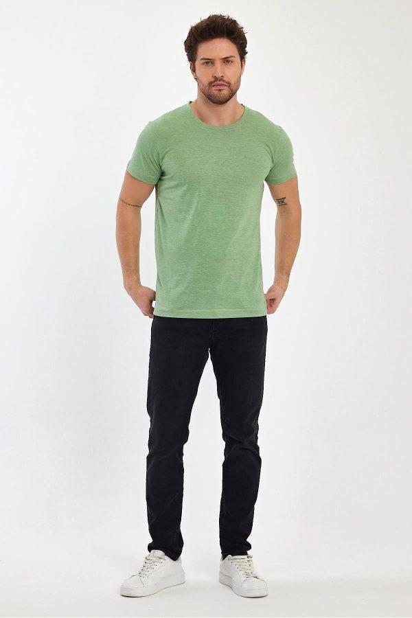 Erkek Compact Penye Sıfır Yaka T-shirt - Görsel 3