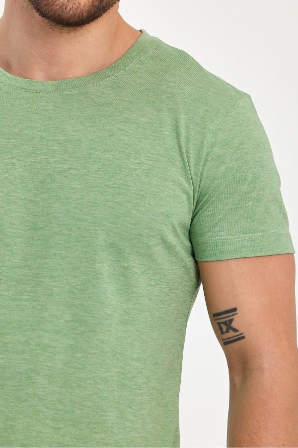 Erkek Compact Penye Sıfır Yaka T-shirt - Görsel 4