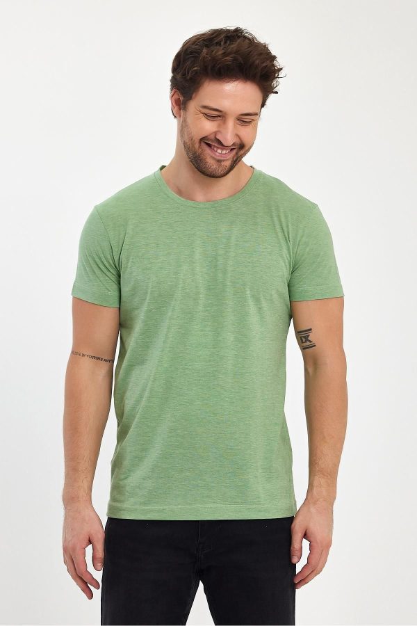 Erkek Compact Penye Sıfır Yaka T-shirt - Görsel 5