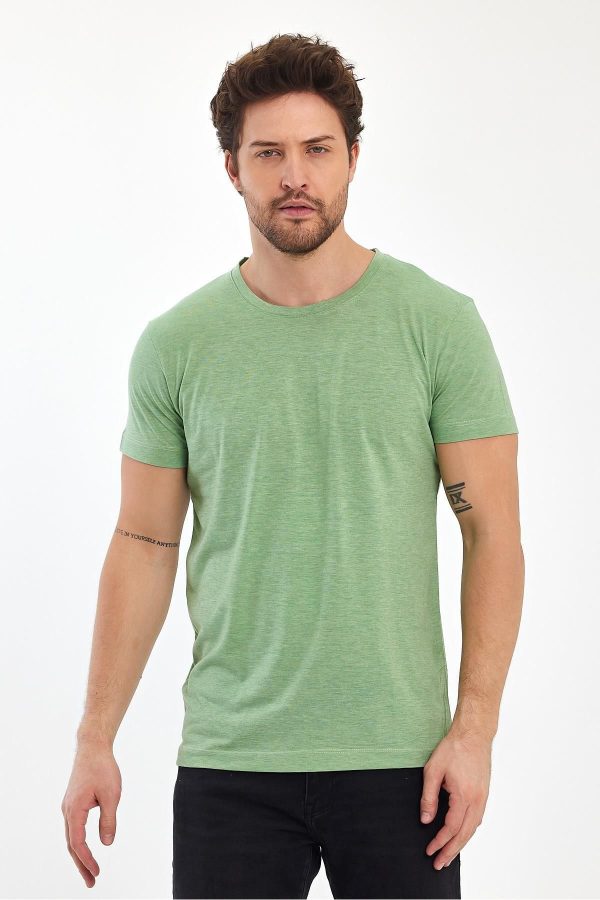 Erkek Compact Penye Sıfır Yaka T-shirt - Görsel 6