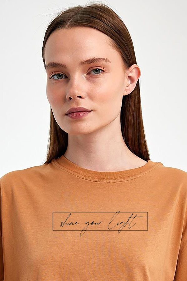 Kadın Baskılı Overize T-Shirt - Görsel 2