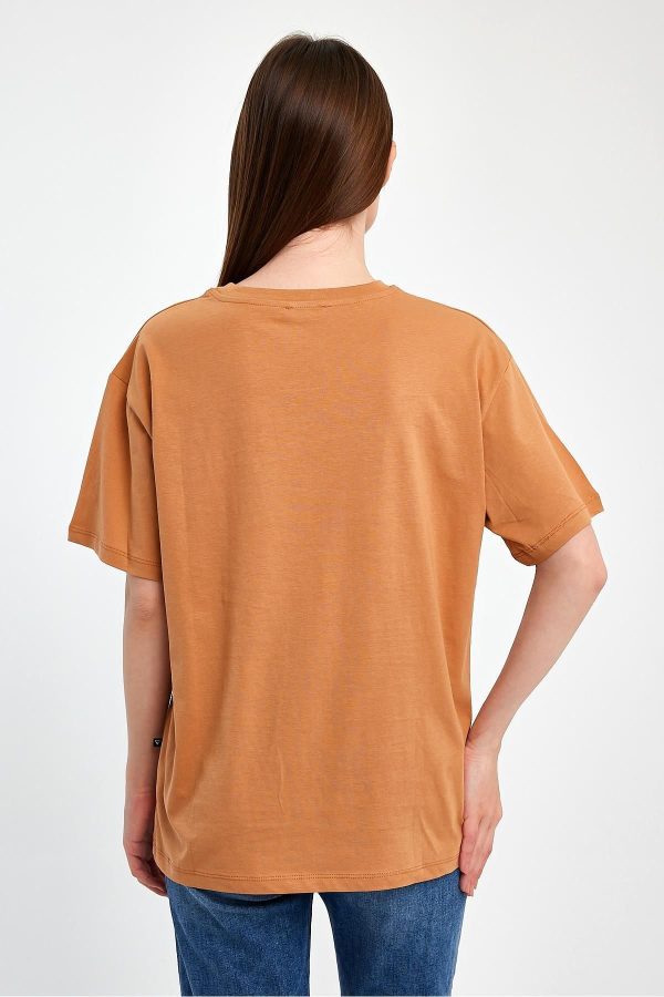 Kadın Baskılı Overize T-Shirt - Görsel 3