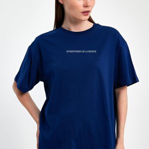 Kadın Baskılı Oversize T-Shirt