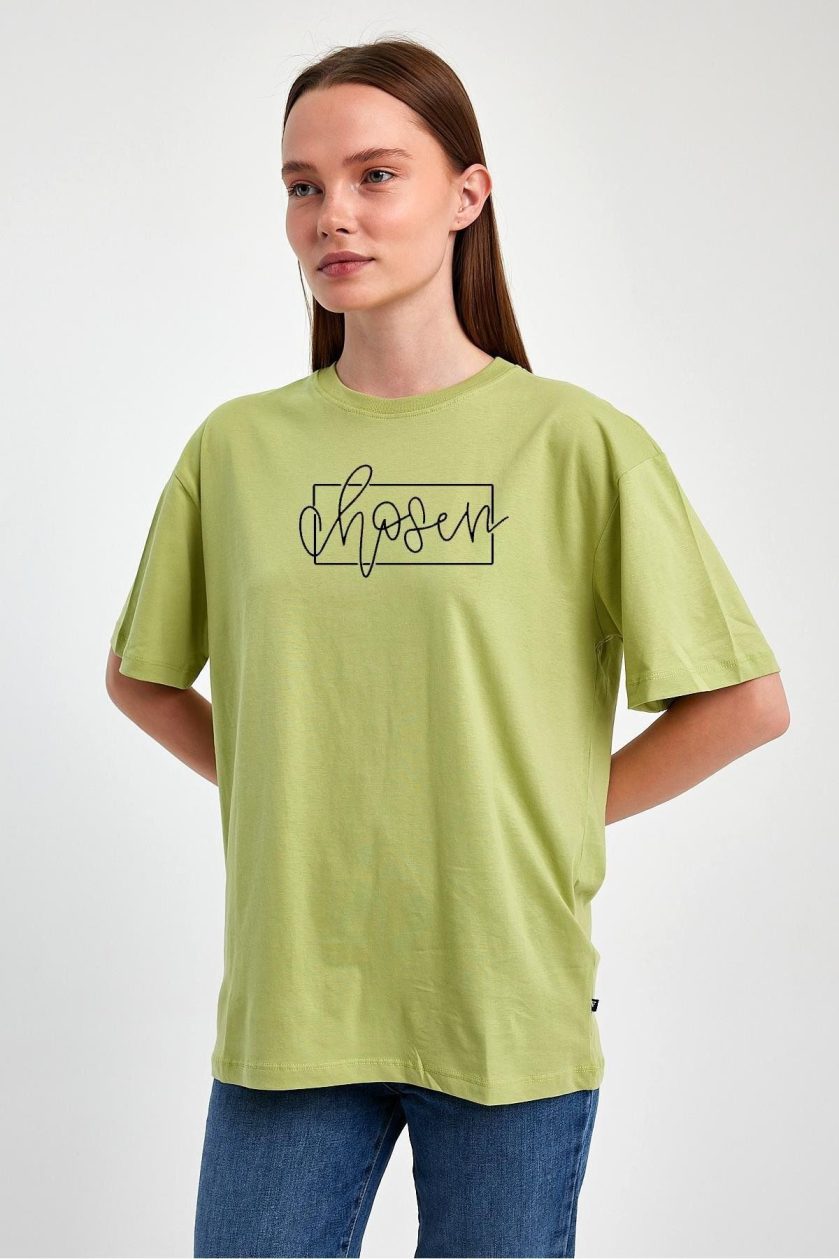 Kadın Baskılı Oversize T-Shirt