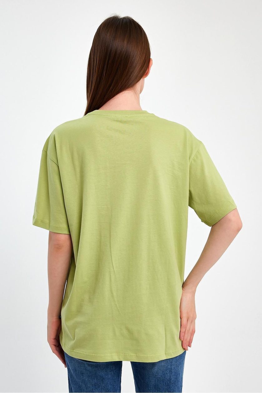 Kadın Baskılı Oversize T-Shirt - Görsel 3