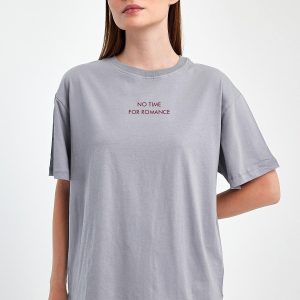Kadın Baskılı Oversize T-Shirt