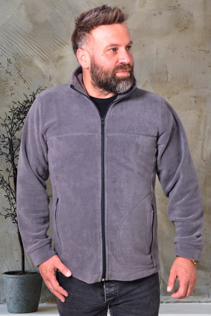 Erkek Kalın Füme Polar Mont