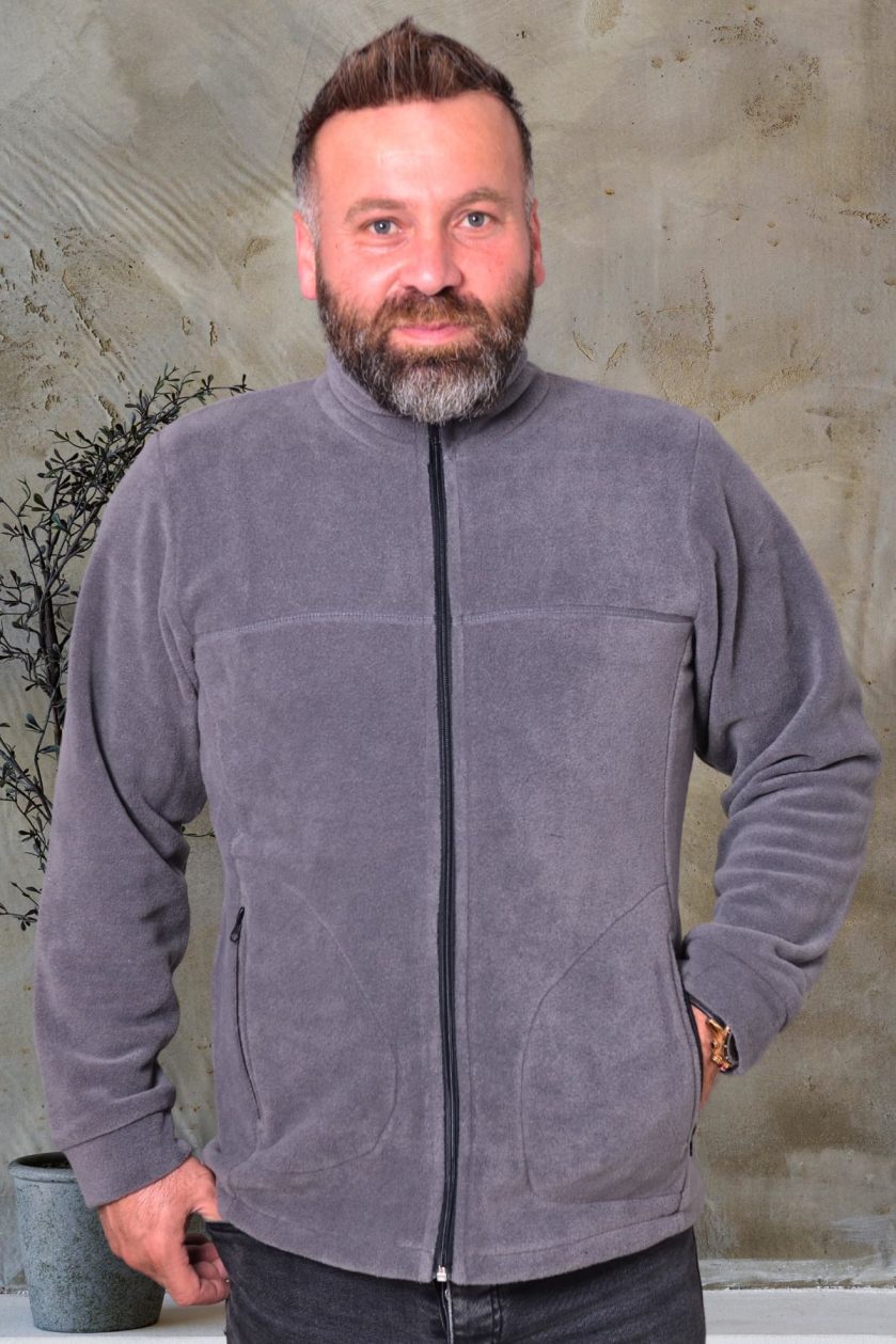 Erkek Kalın Füme Polar Mont - Görsel 4