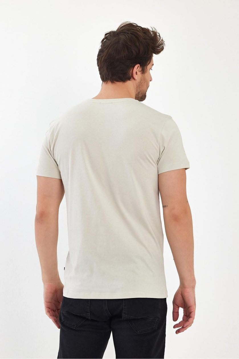 Erkek Baskılı Compact Sıfır Yaka Tişört - Görsel 3