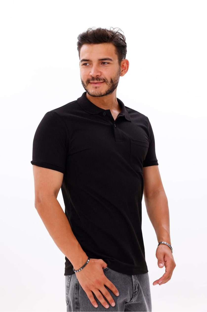 Erkek Cepli Polo Yaka Tişört - Görsel 3