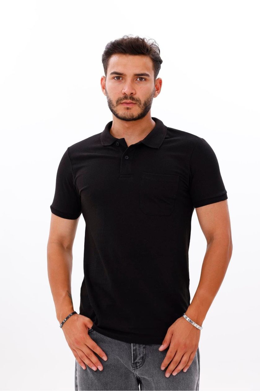 Erkek Cepli Polo Yaka Tişört - Görsel 4