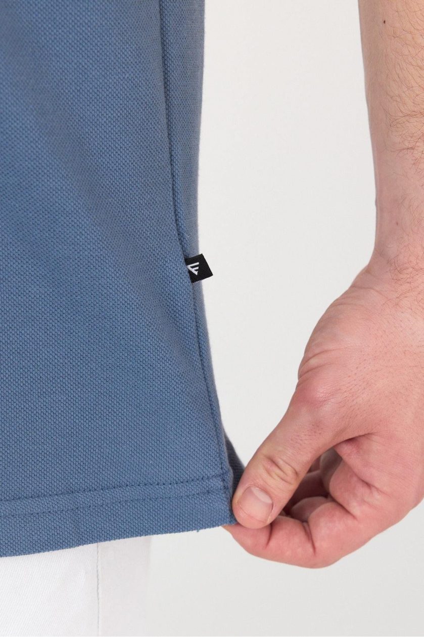 Erkek Compact Penye Pola Yaka Tişört - Görsel 4
