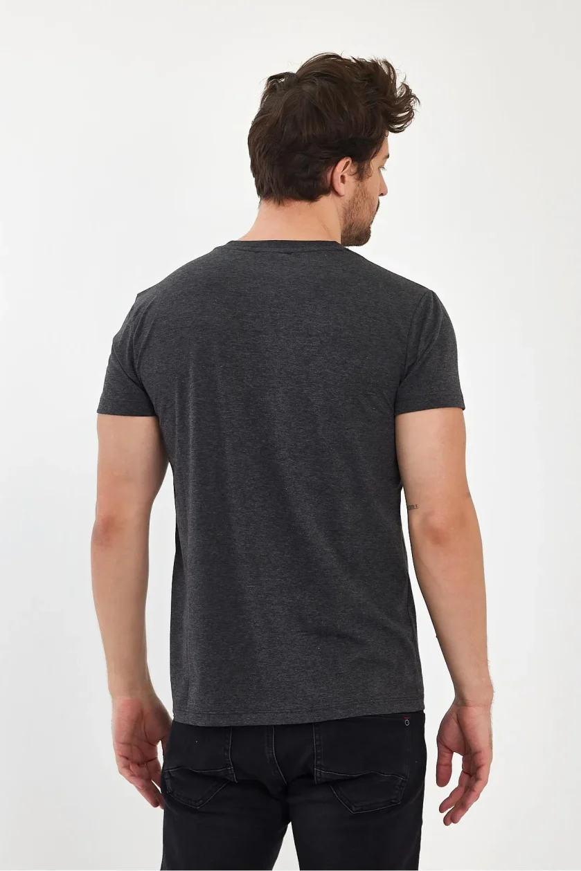 Erkek Compact Penye V Yaka T-Shirt - Görsel 33