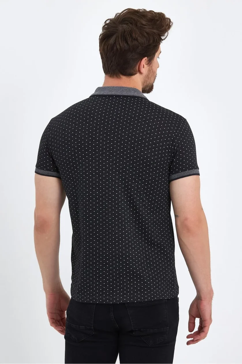 ERKEK DESENLİ POLO YAKA T-SHIRT - Görsel 8