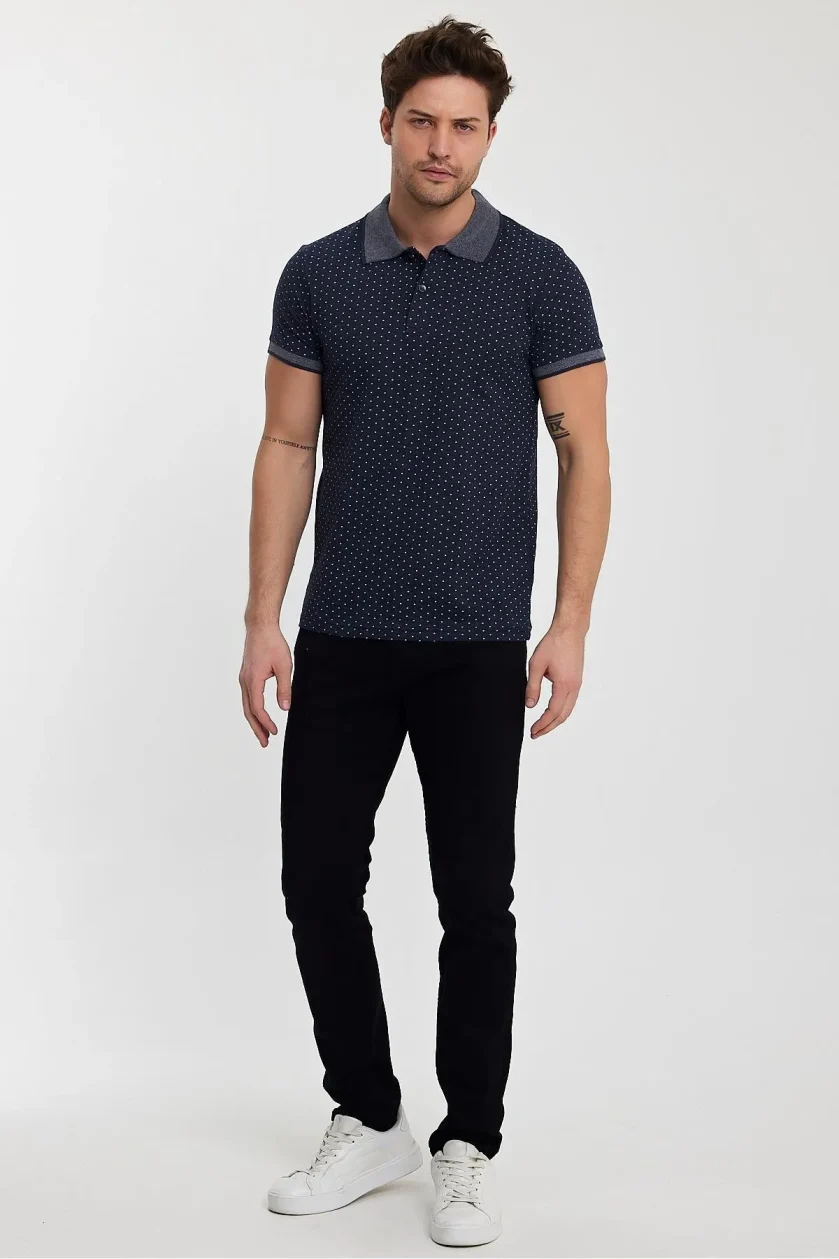 ERKEK DESENLİ POLO YAKA T-SHIRT - Görsel 15
