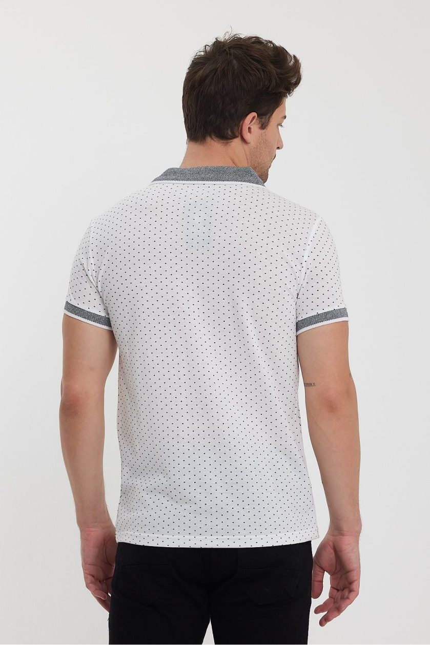 ERKEK DESENLİ POLO YAKA T-SHIRT - Görsel 3