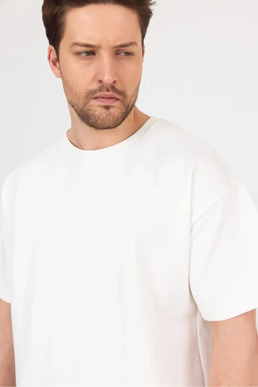 Erkek Doubleface İnterlok Oversize Tshirt - Görsel 7