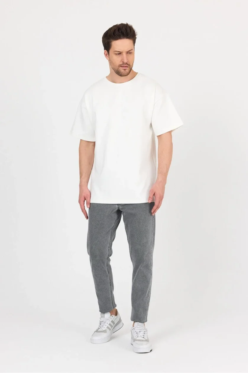 Erkek Doubleface İnterlok Oversize Tshirt - Görsel 8