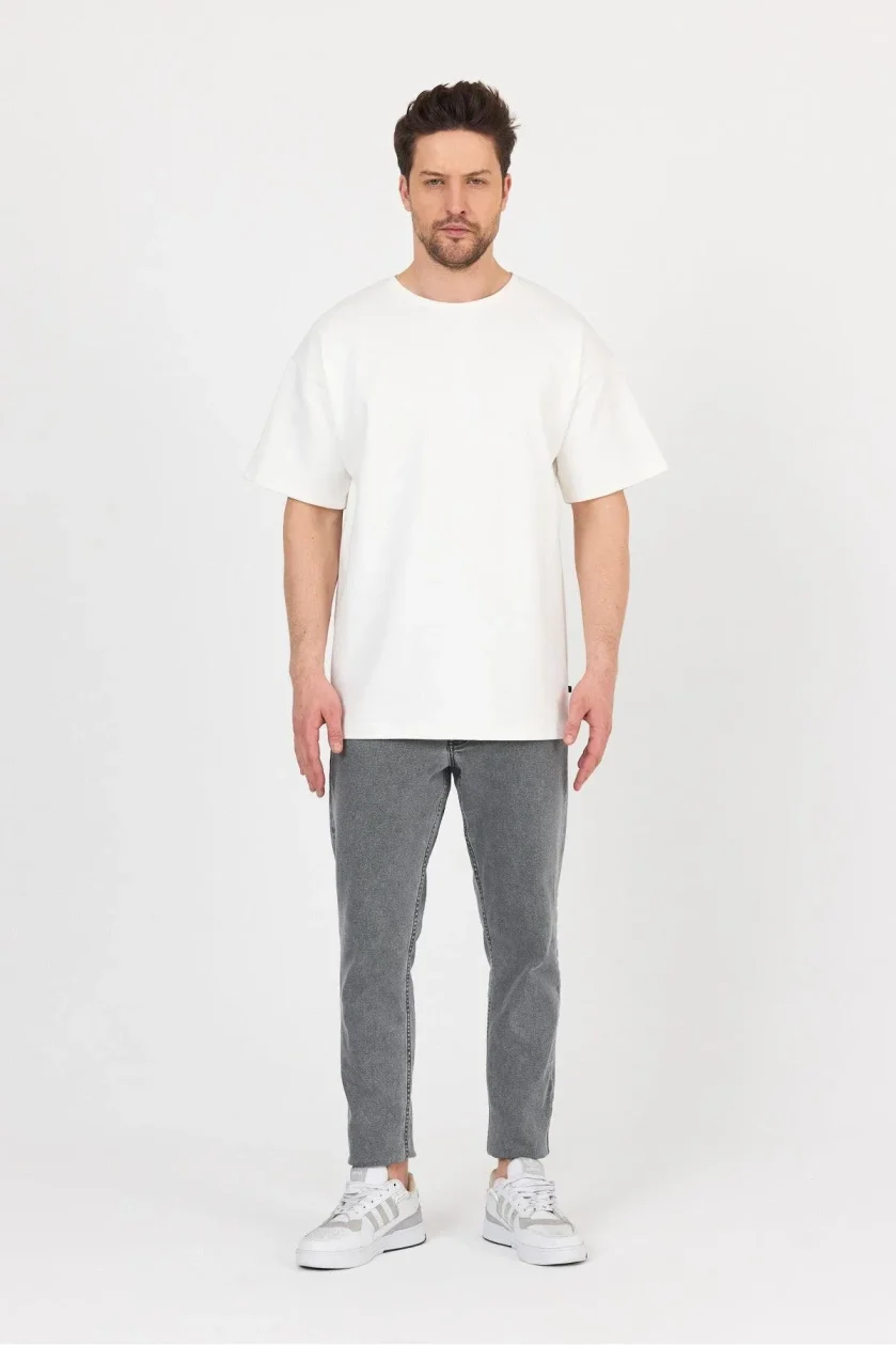Erkek Doubleface İnterlok Oversize Tshirt - Görsel 9
