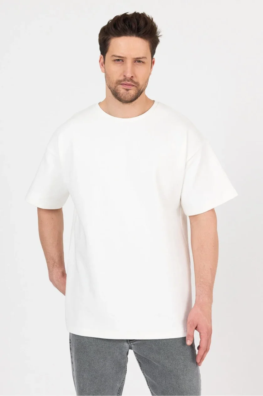 Erkek Doubleface İnterlok Oversize Tshirt - Görsel 11