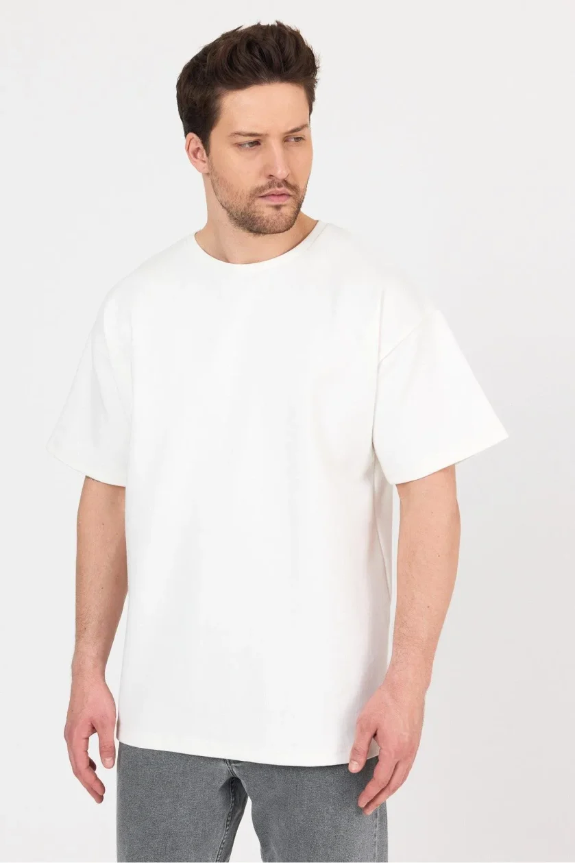 Erkek Doubleface İnterlok Oversize Tshirt - Görsel 12