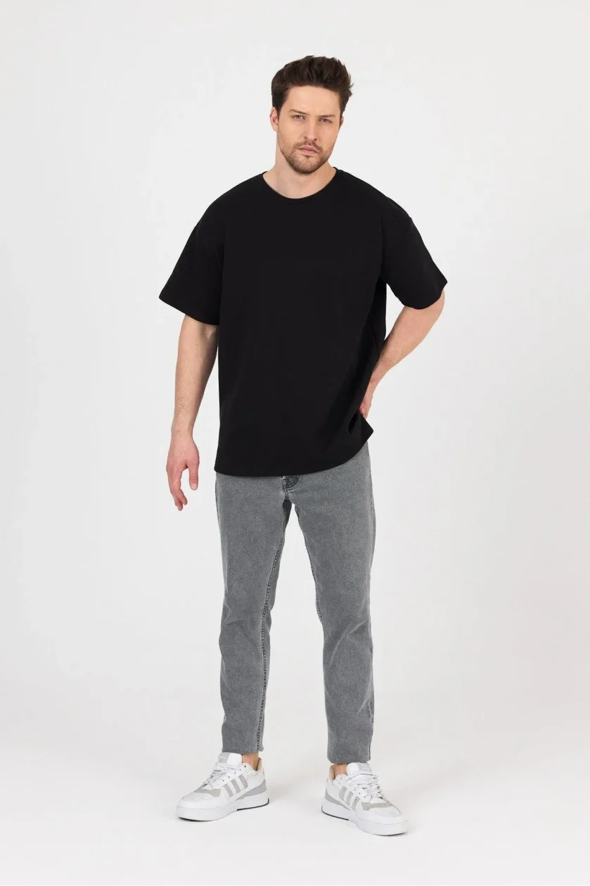 Erkek Doubleface İnterlok Oversize Tshirt - Görsel 15