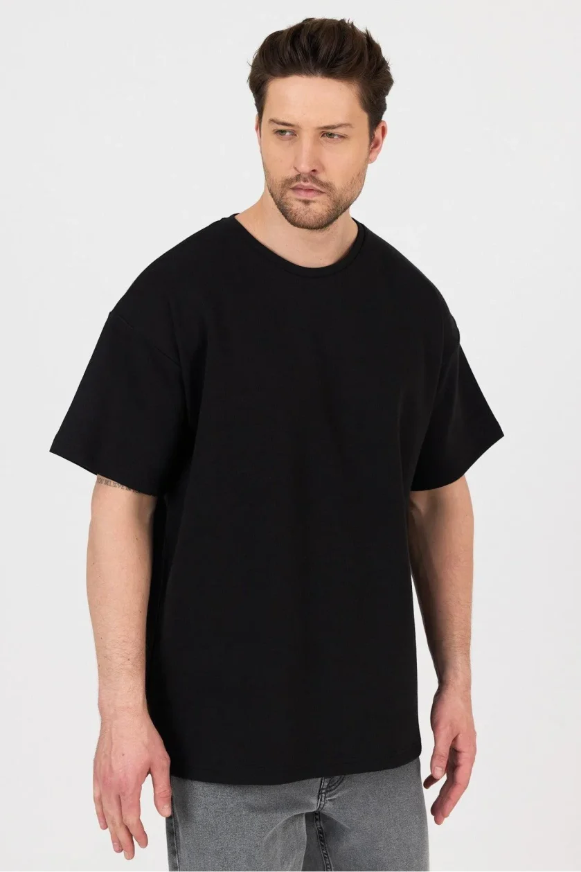 Erkek Doubleface İnterlok Oversize Tshirt - Görsel 18