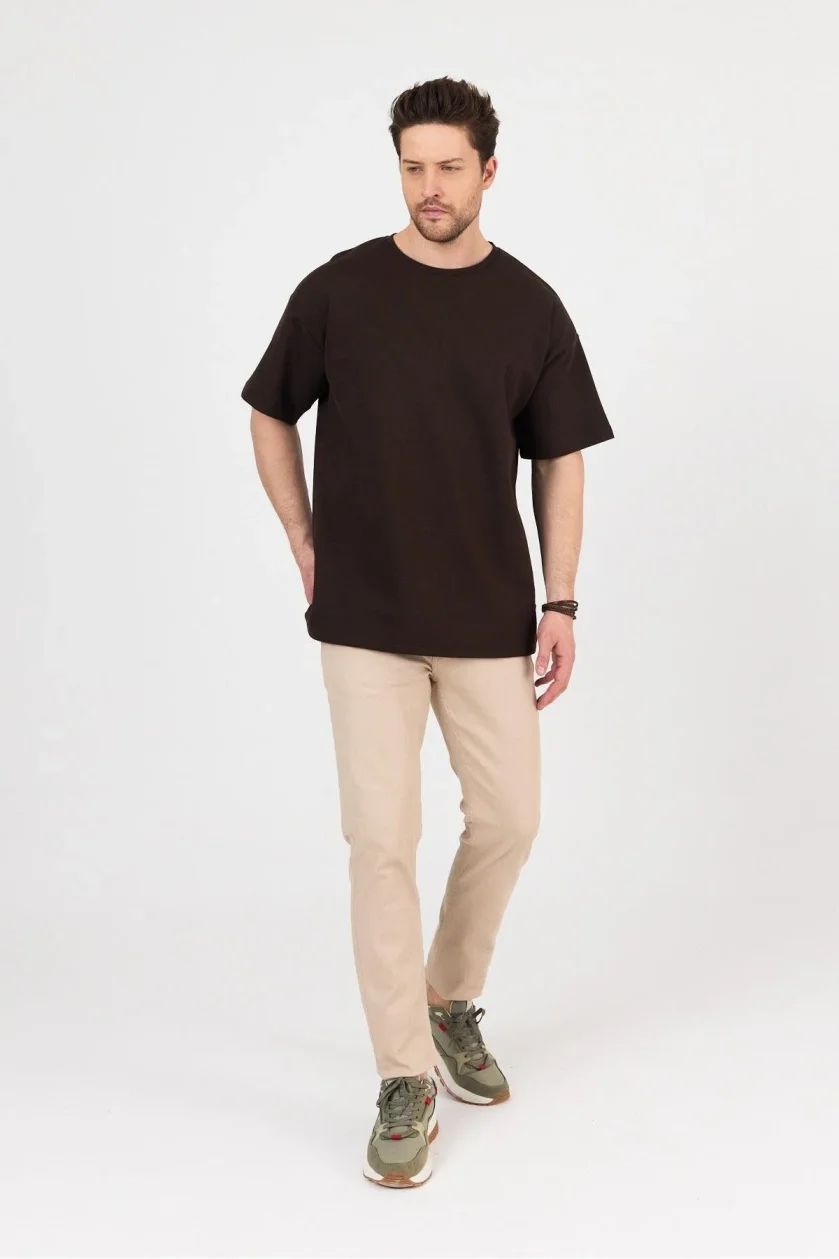 Erkek Doubleface İnterlok Oversize Tshirt - Görsel 19