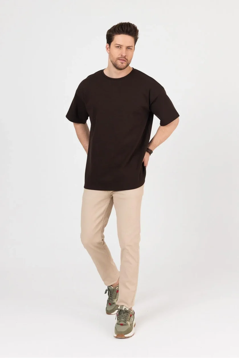 Erkek Doubleface İnterlok Oversize Tshirt - Görsel 20
