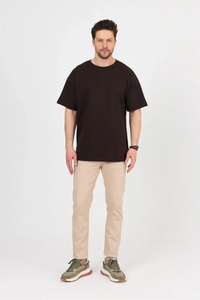 Erkek Doubleface İnterlok Oversize Tshirt - Görsel 21