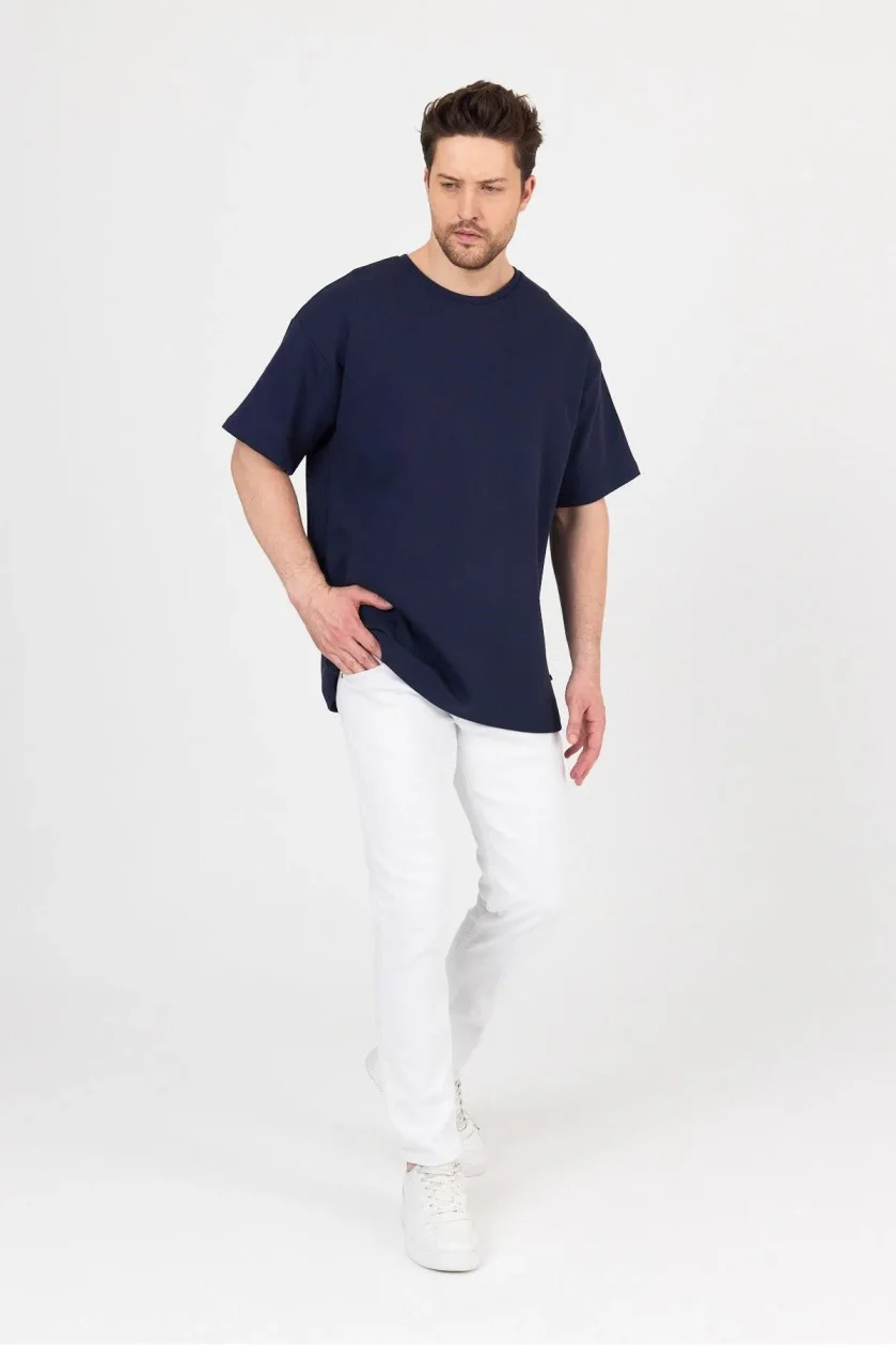 Erkek Doubleface İnterlok Oversize Tshirt - Görsel 26