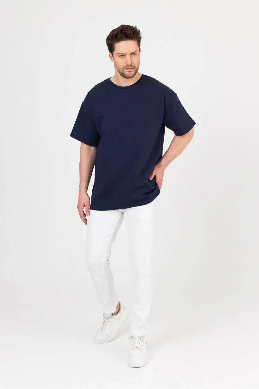 Erkek Doubleface İnterlok Oversize Tshirt - Görsel 27