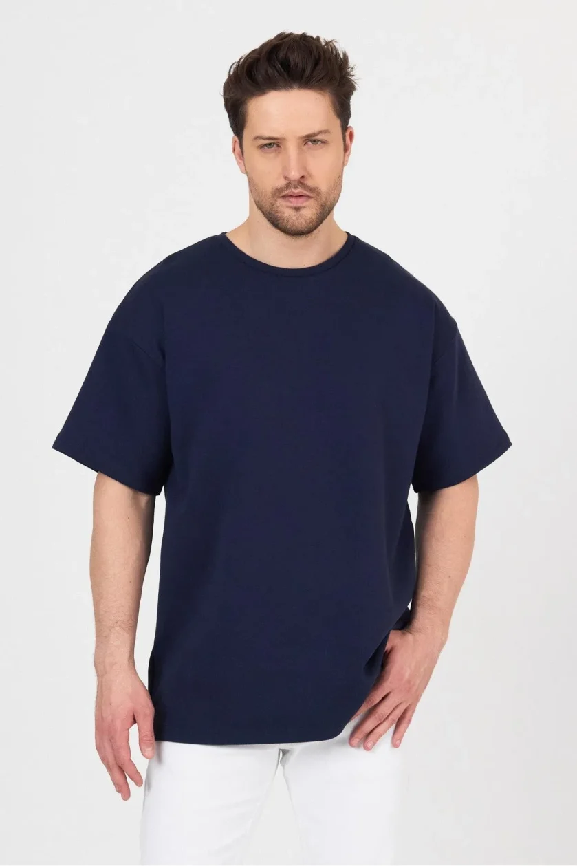 Erkek Doubleface İnterlok Oversize Tshirt - Görsel 29