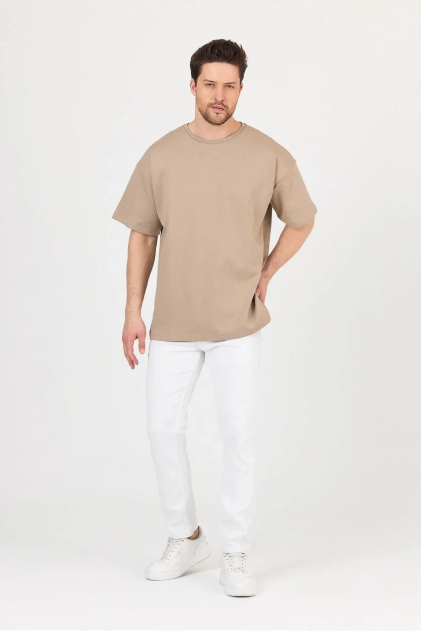 Erkek Doubleface İnterlok Oversize Tshirt - Görsel 32