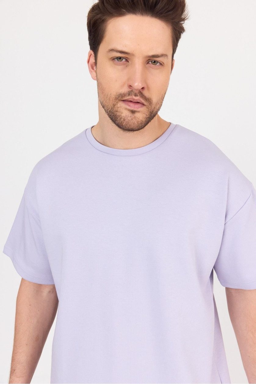 Erkek Doubleface İnterlok Oversize Tshirt - Görsel 3