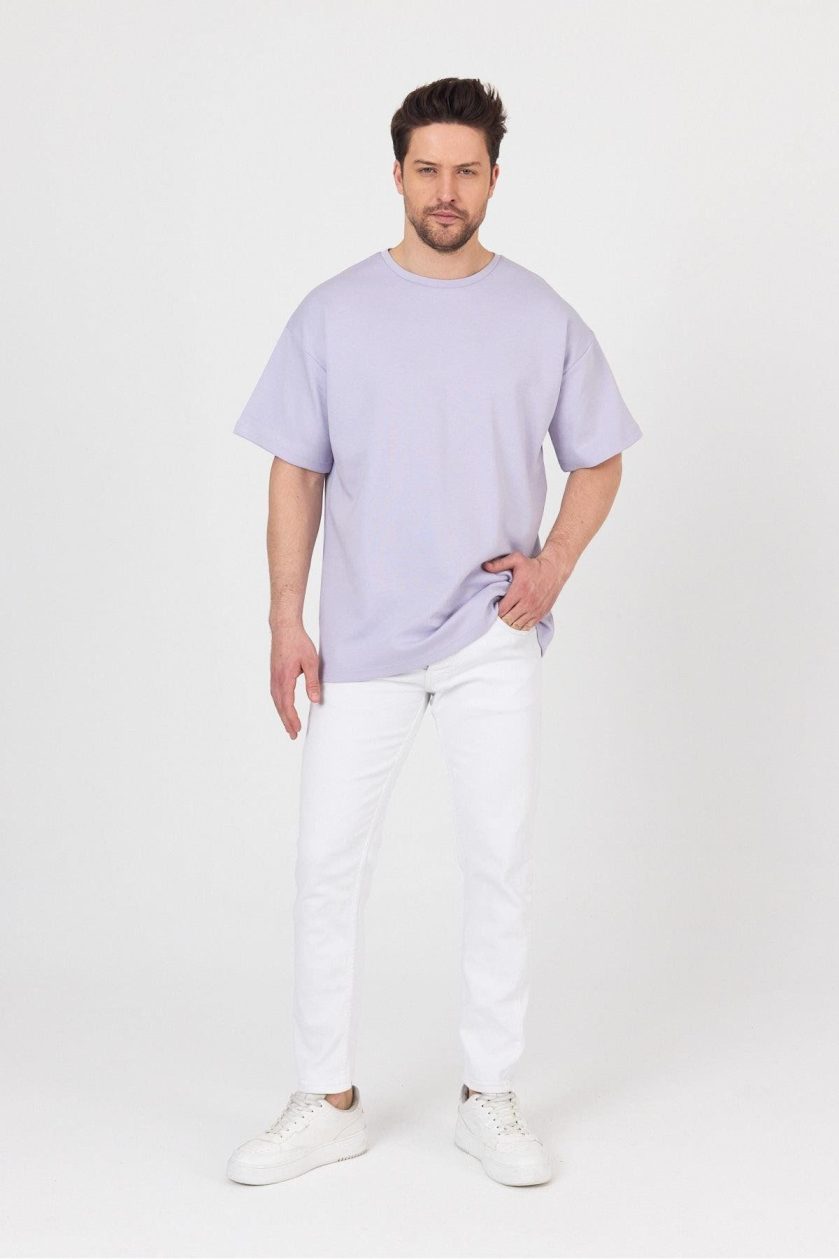 Erkek Doubleface İnterlok Oversize Tshirt - Görsel 4