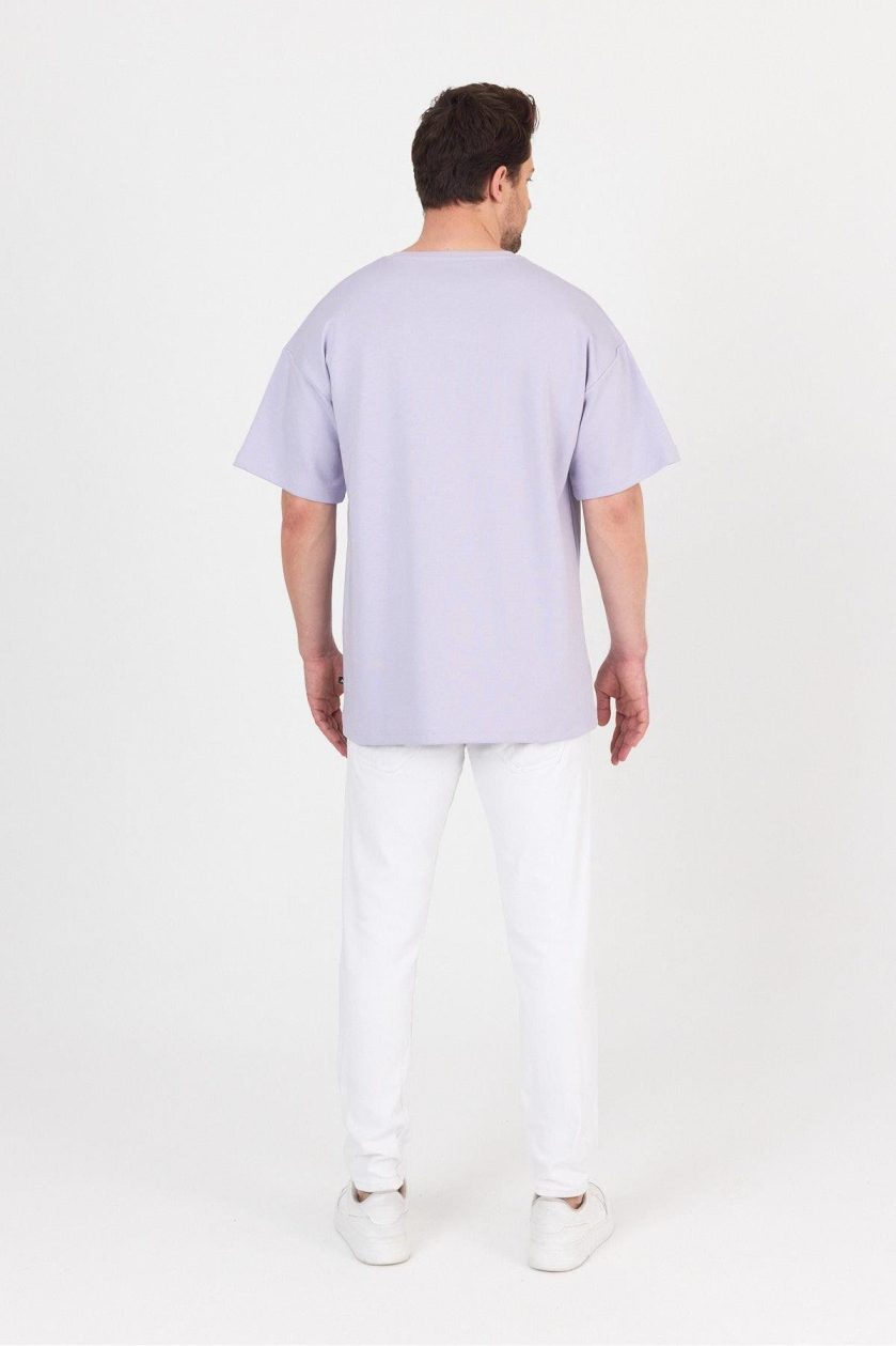 Erkek Doubleface İnterlok Oversize Tshirt - Görsel 6