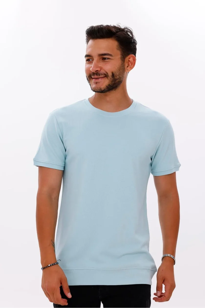 Erkek Etek Kol Ribanalı Doubleface Tshirt - Görsel 8