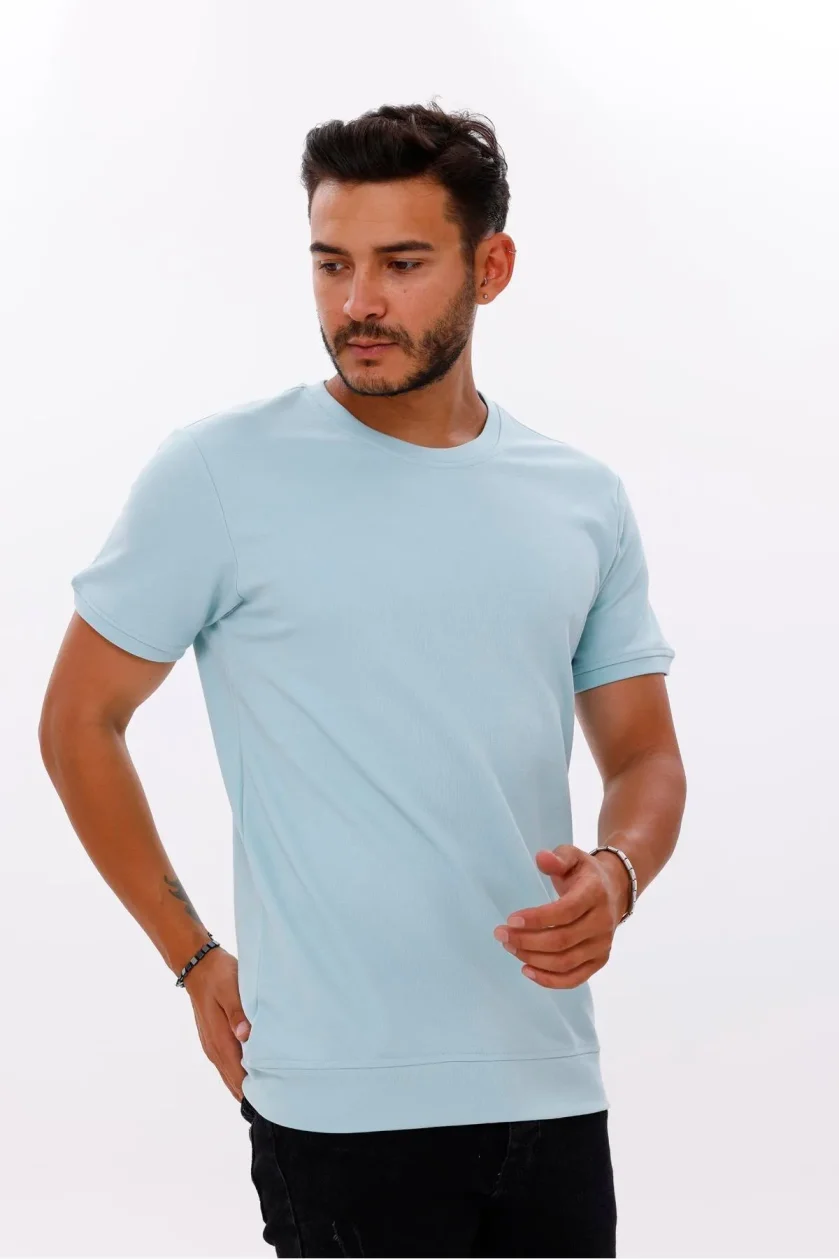 Erkek Etek Kol Ribanalı Doubleface Tshirt - Görsel 10