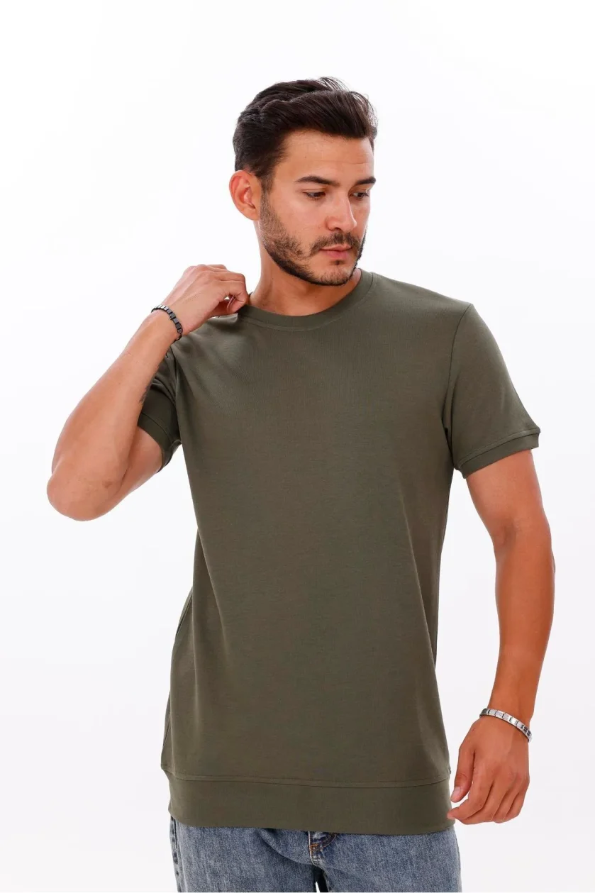 Erkek Etek Kol Ribanalı Doubleface Tshirt - Görsel 12