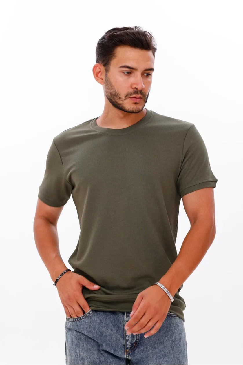 Erkek Etek Kol Ribanalı Doubleface Tshirt - Görsel 15