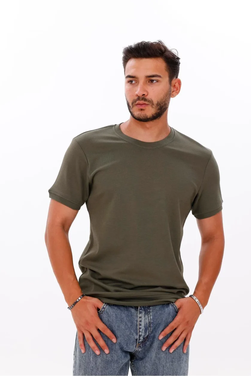 Erkek Etek Kol Ribanalı Doubleface Tshirt - Görsel 17