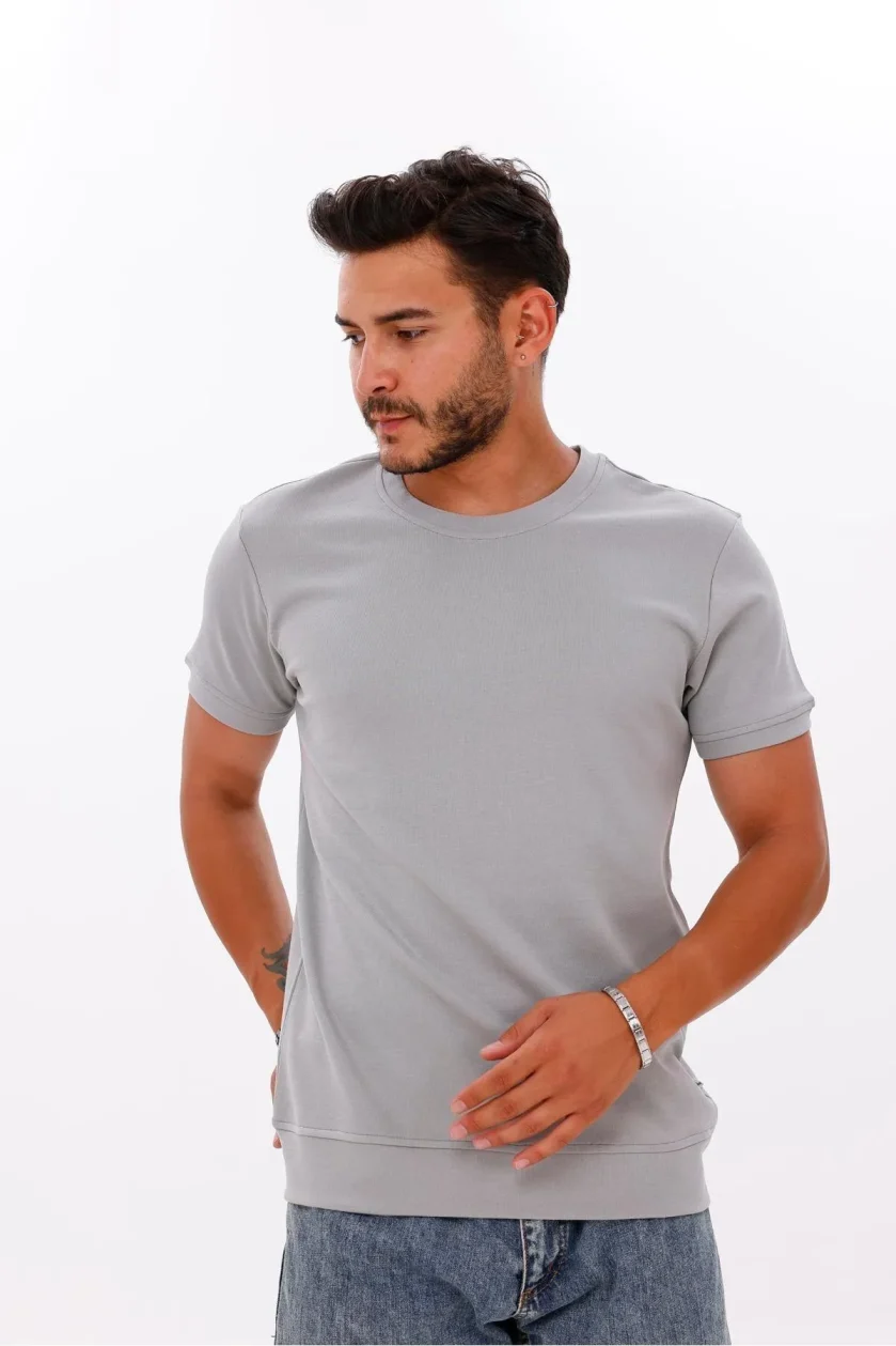 Erkek Etek Kol Ribanalı Doubleface Tshirt - Görsel 22
