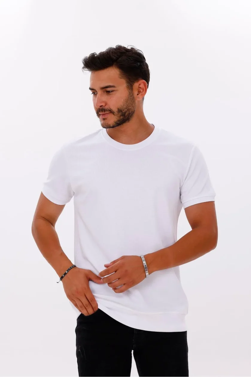 Erkek Etek Kol Ribanalı Doubleface Tshirt - Görsel 29