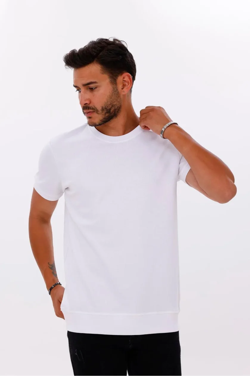 Erkek Etek Kol Ribanalı Doubleface Tshirt - Görsel 30