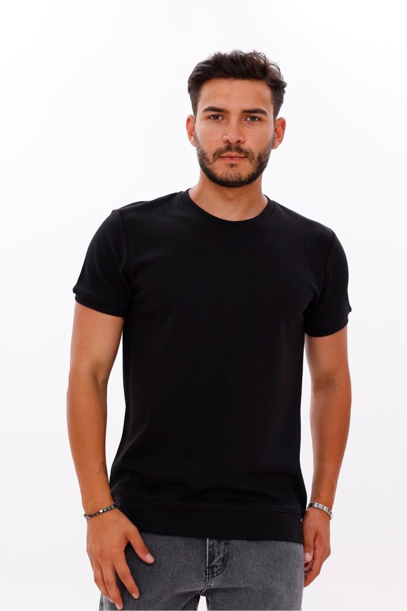 Erkek Etek Kol Ribanalı Doubleface Tshirt