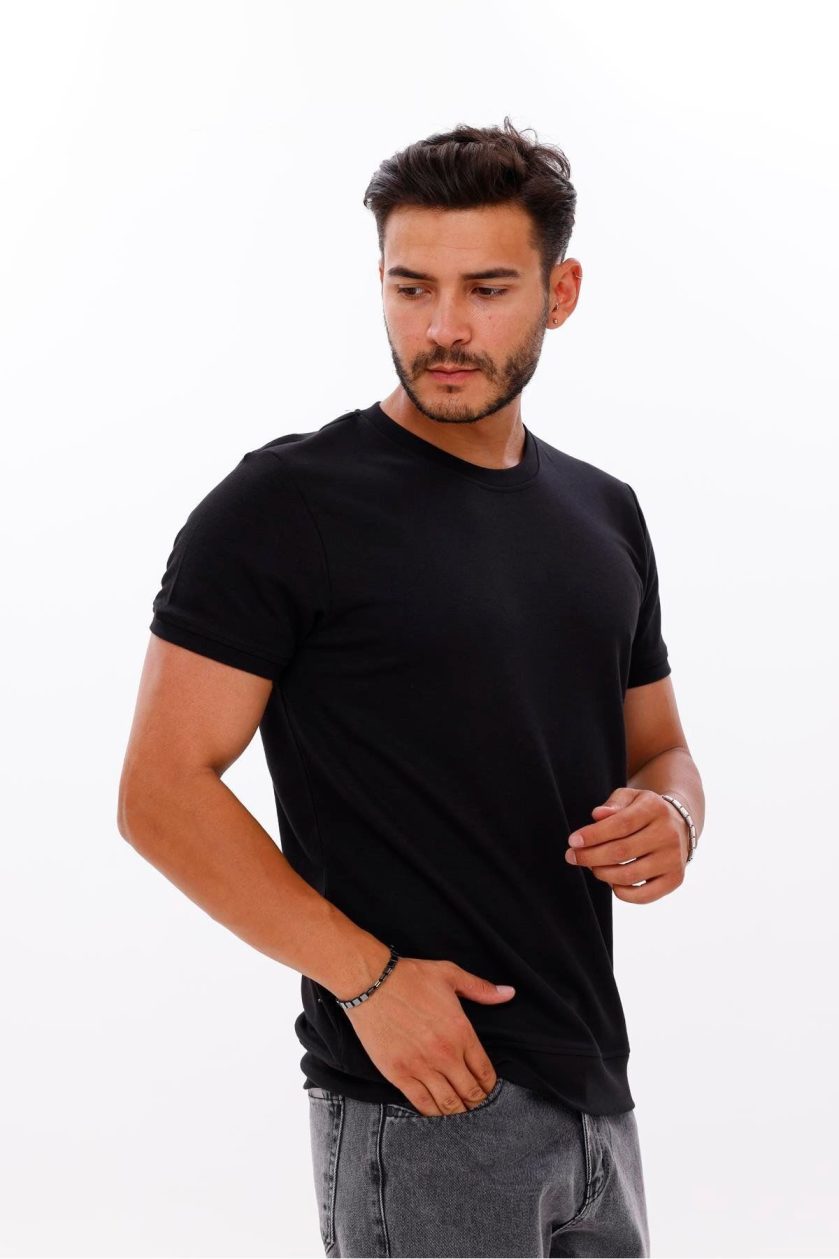 Erkek Etek Kol Ribanalı Doubleface Tshirt - Görsel 3