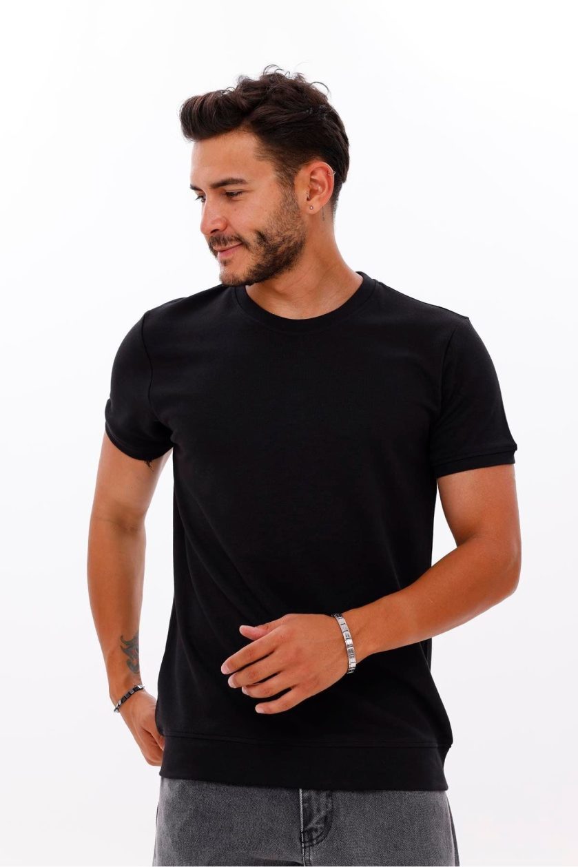 Erkek Etek Kol Ribanalı Doubleface Tshirt - Görsel 4
