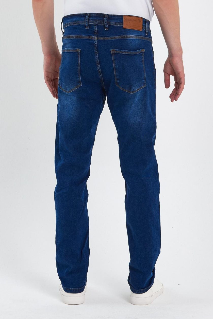 ERKEK FERMUARLI TAŞLI KLASİK JEANS - Görsel 6