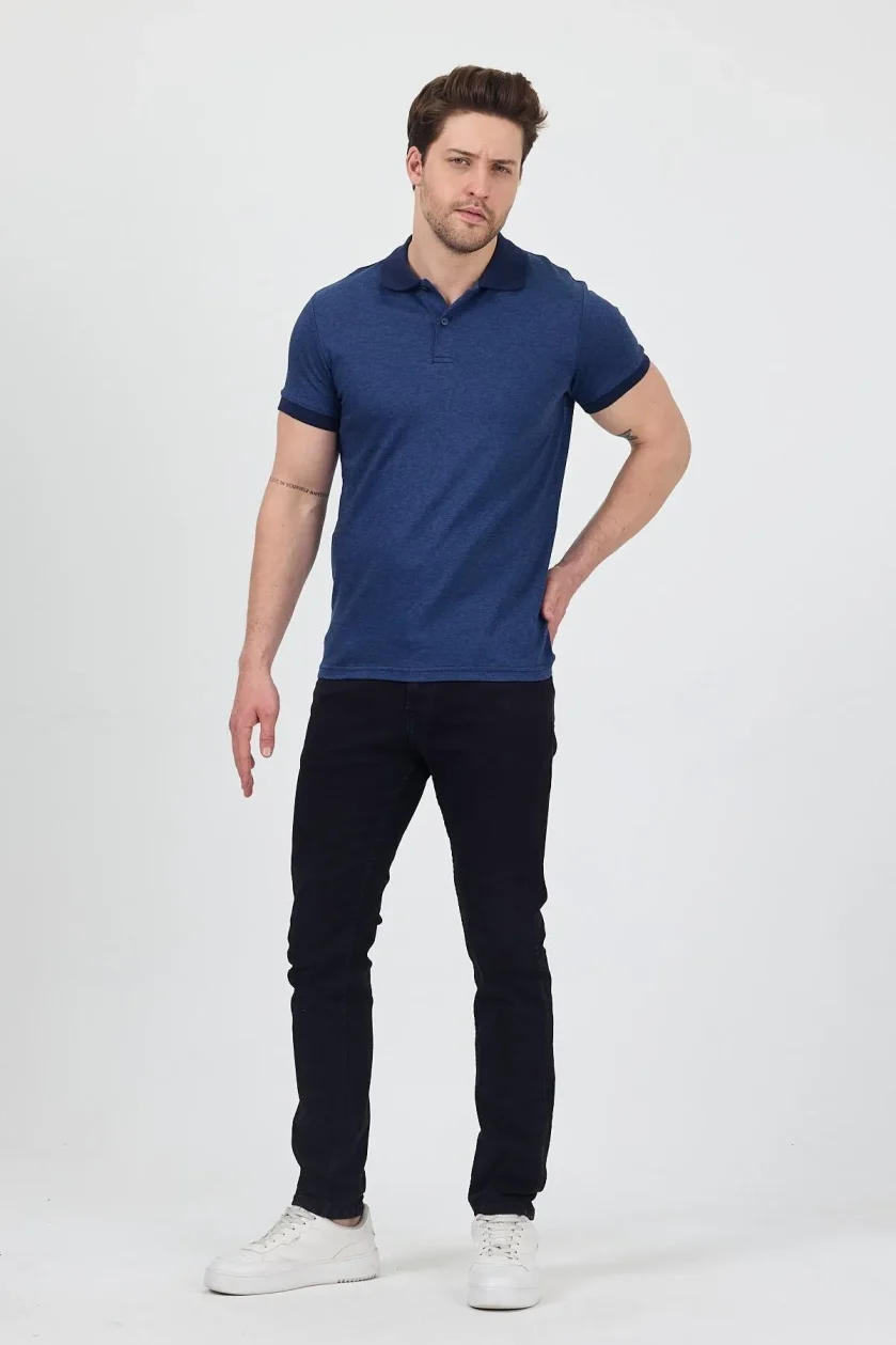 Erkek Garni Yakalı Polo Tshirt - Görsel 8